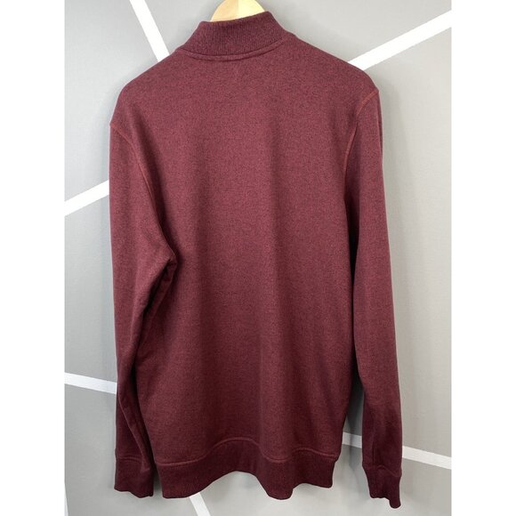 Travis Mathew 4 Button Red Long Sleeve Micro Fleece Pullover Sweater Men’s Large - Picture 2 of 16